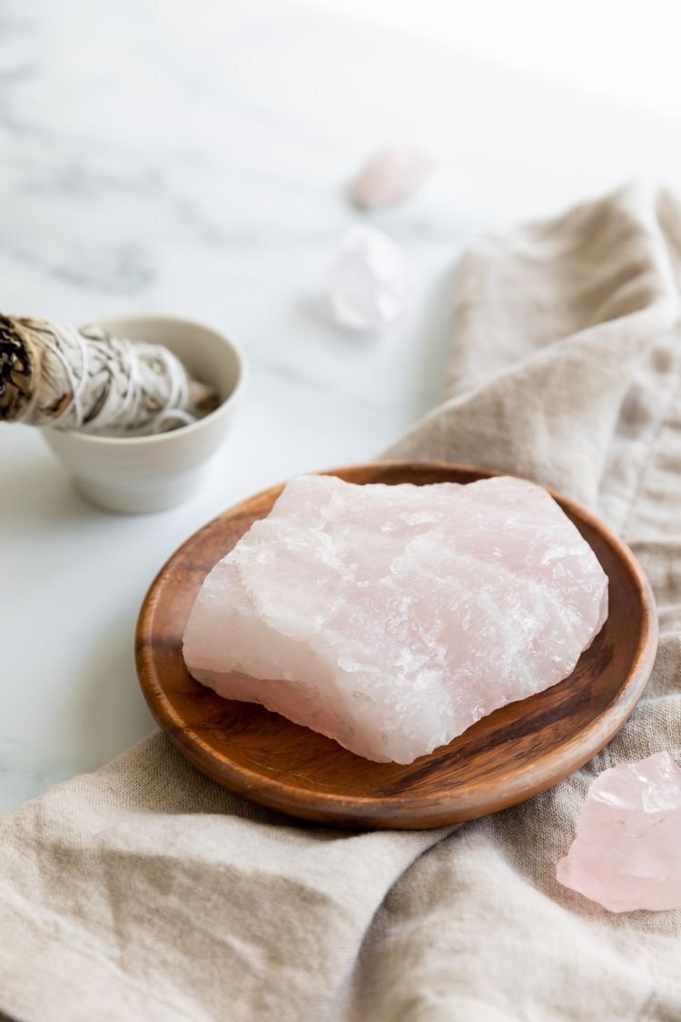 REIKI INFUSED ROSE QUARTZ RAW CRYSTAL